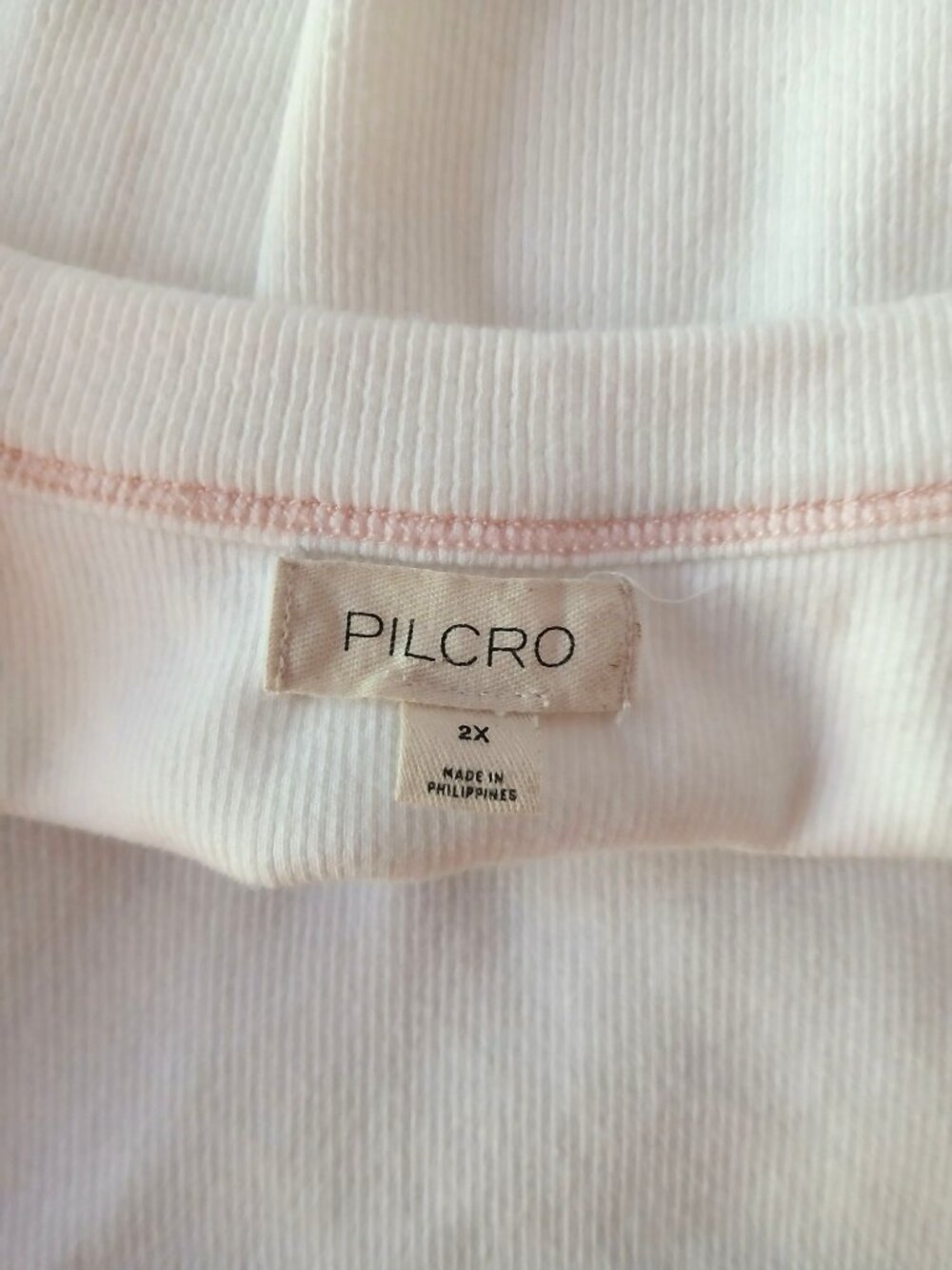 Pilcro Womens White Ribbed Tank Top Bodysuit Square Neck Snap Closure Size 2X - Picture 11 of 14